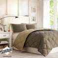 thumbnail image 1 of Comfort Classics Windsor Reversible Down Alternative 3M Scotchgard Comforter Set, Brown/Sand, Twin/Twin XL, 1 of 6