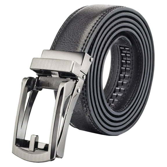 Comfort Click Belt for Man, Simyoung Men's Adjustable Perfect Fit Croc Belt with Plaque Buckle-As Seen On Tv ( Black )