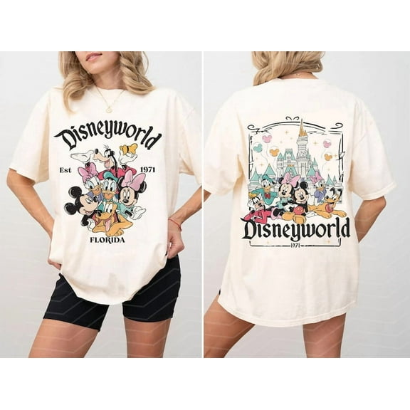 Comfort Color Disney World Florida 2 Side T-Shirt, Disneyworld Est.1971 Shirt