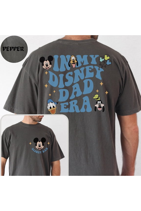 Comfort Color In My Disney Dad Era Mickey Shirt, Fathers Day Gift Disney T-Shirt, Unisex Printed 2 Sides Tee