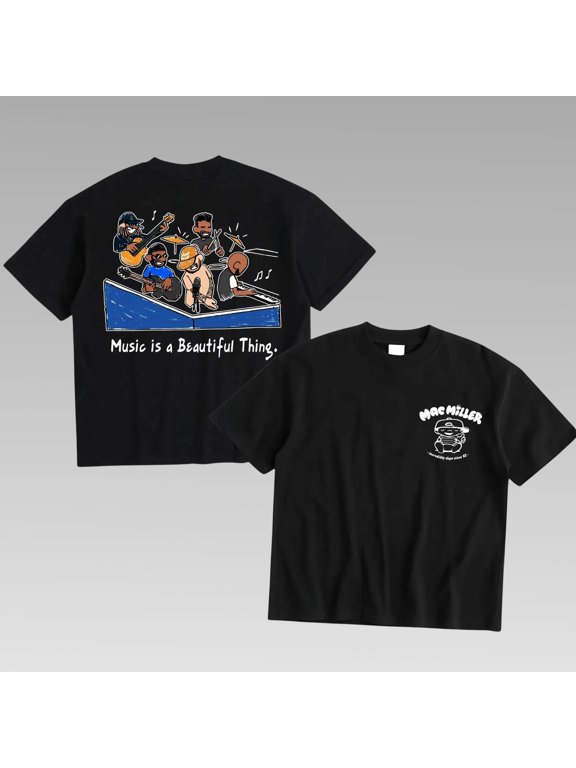 Comfort Color Music is a Beautiful Thing Shirt M@c Tiny Desk T-Shirt Vintage Graphic Rap Tee Unisex Hip Hop M@c Outfit Gift For Fans