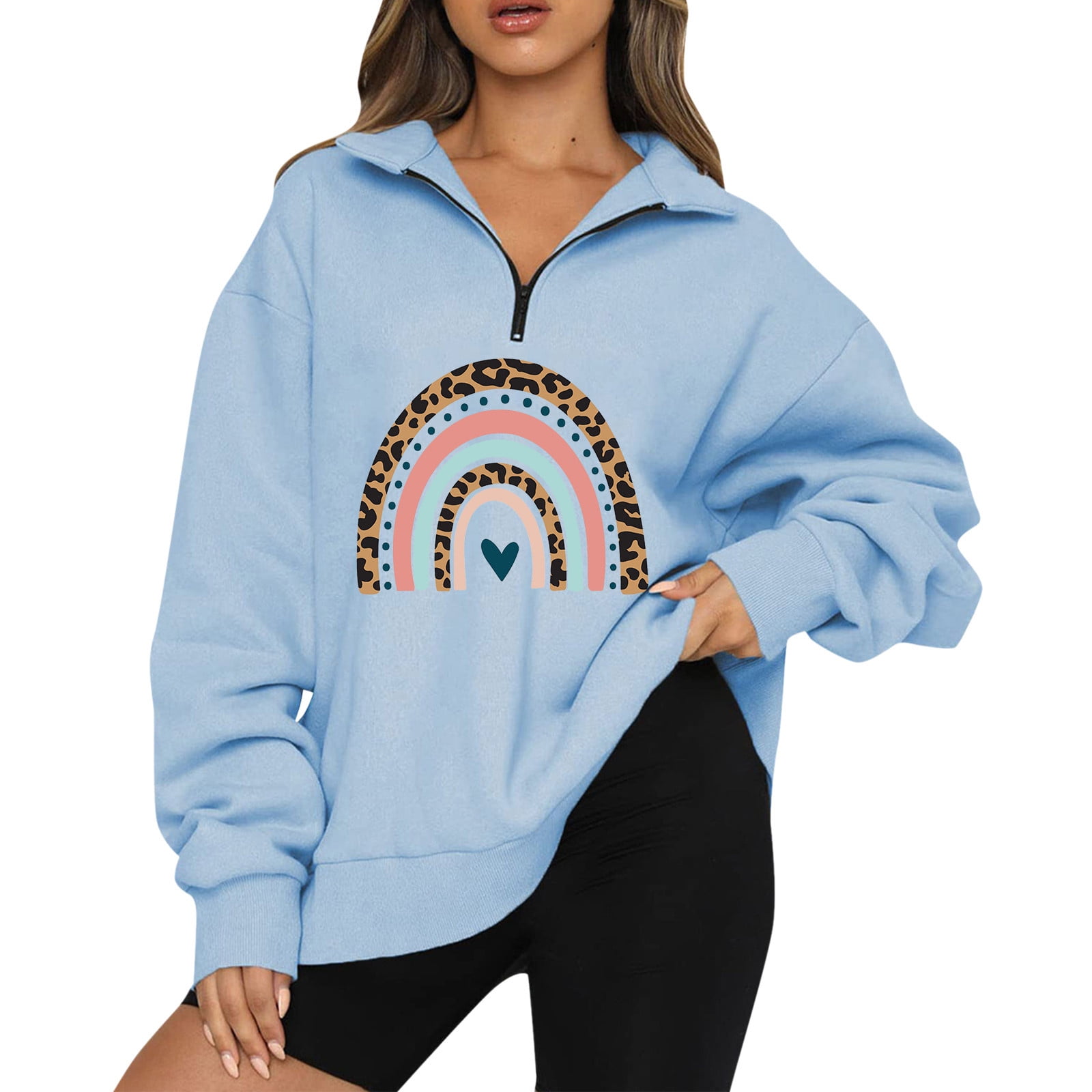 Oversized rainbow hoodie new arrivals