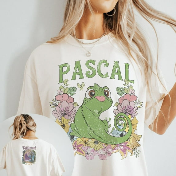 Comfort Color Tangled Pascal 2Sided T-Shirt, Retro Rapunzel Shirt, Rapunzel Tangled Disney Princess Tee, Disney Trip,Ivory Color,Size M