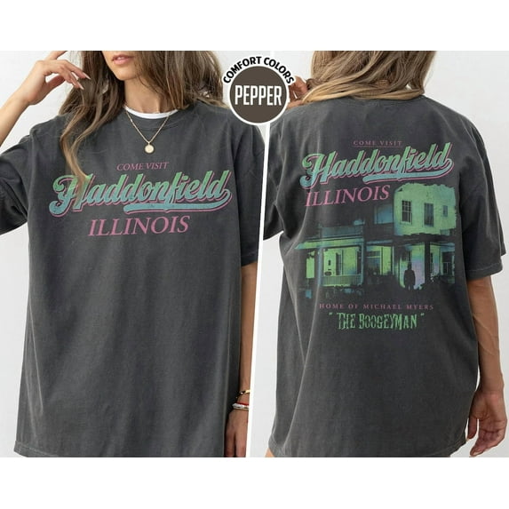 Comfort Colors 1717 Welcome To Haddonfield T-Shirt, Michael Myers Haddonfield Shirt, Halloween Horror Movie, Movie