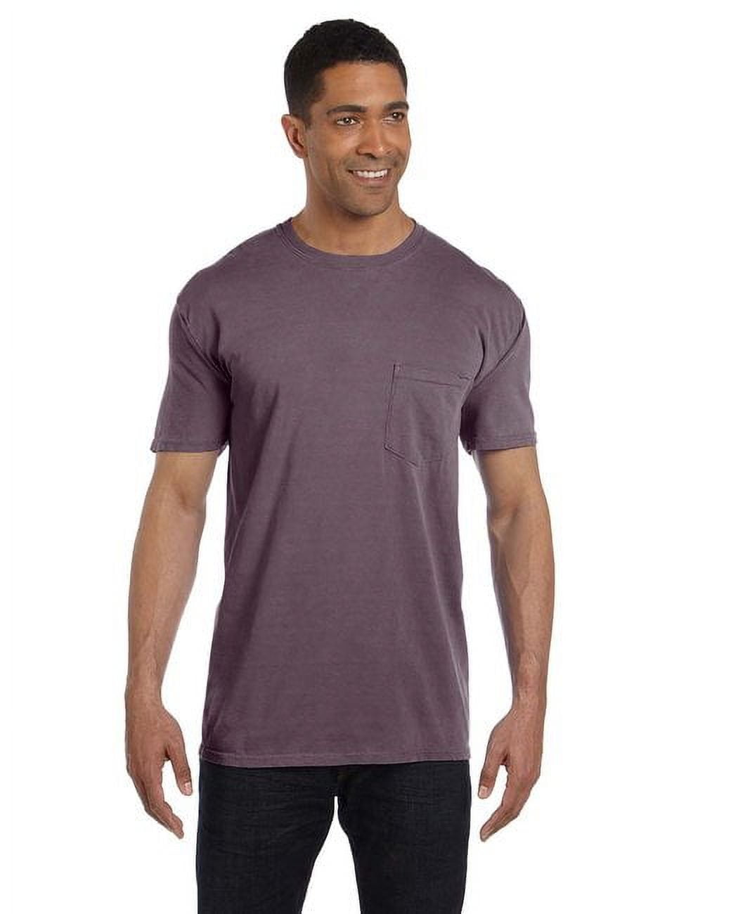 Comfort Colors Women's Heavyweight Pocket T-Shirt - Relaxed Fit Tee (6030, Denim, XL)