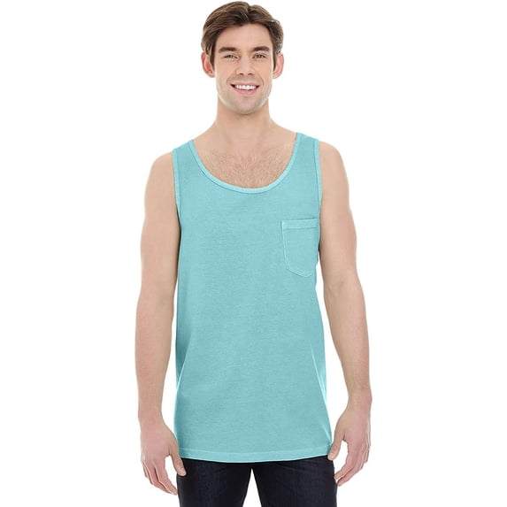 Comfort Colors 9330 Men's Pocket Tank Top Chalky Mint S