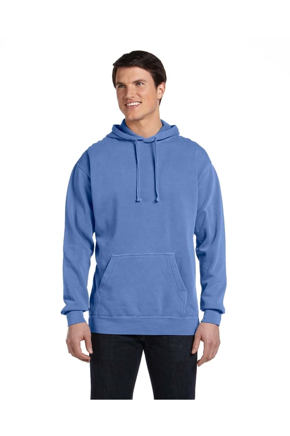 Adult Fleece Pullover Hood , 1567 , Flo Blue , XX-Large