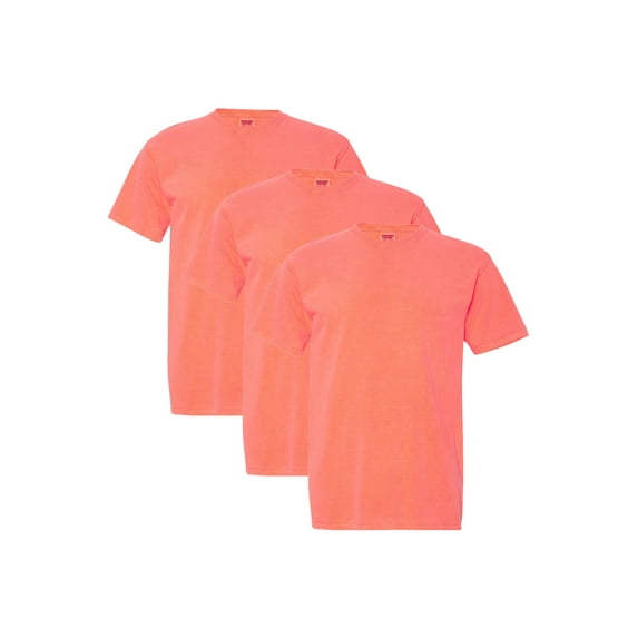 Comfort Colors Adult Heavyweight T-Shirt, 3-Pack, Neon Red Orange, 4XL