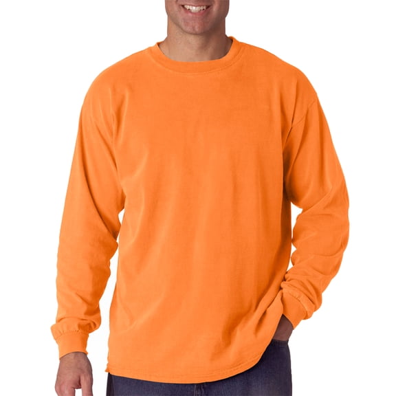Comfort Colors Adult Ring-Spun Long Sleeve Tee , C6014 , Melon , Large