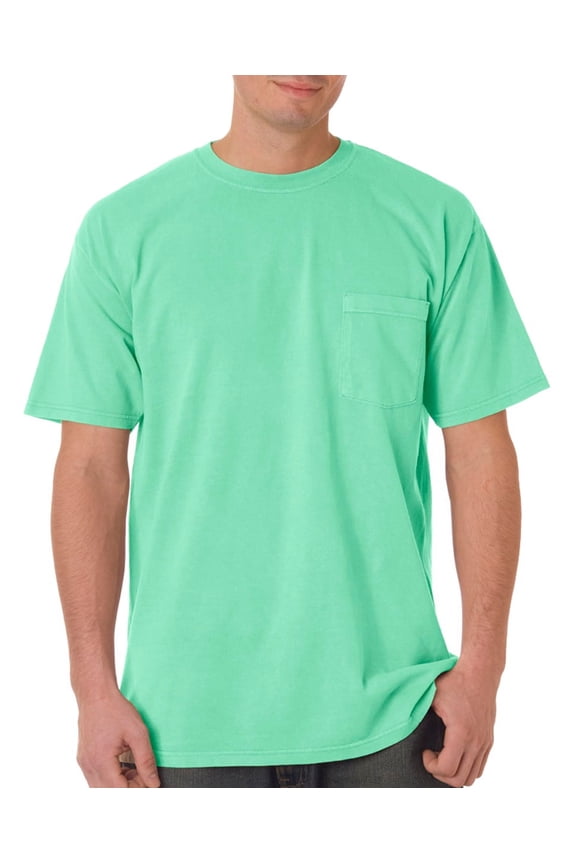Adult Ring-Spun Pocket Tee , 6030 , Island Reef , XXX-Large