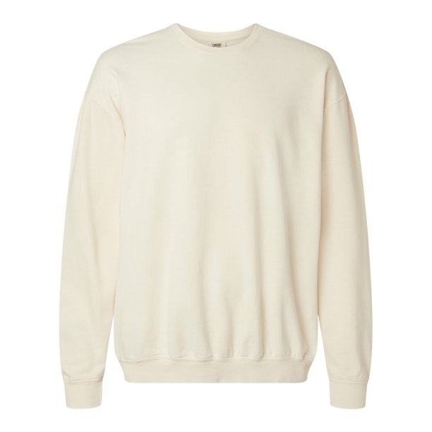 Comfort Colors B00808246 Garment Dyed Lightweight Fleece Crewneck Sweatshirt Ivory Extra Large Walmart Business Supplies