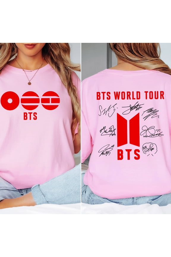 Comfort Colors Bangtan Merch: 2 Sided Bangtan Concert 2026 Graphic Tee, K-Pop Fan Shirt, Bangtan Limited Edition Unisex T-Shirt, ARMY Fan Gift, Kpop Music Merch, Unisex Sizes S-4XL - Multicolor
