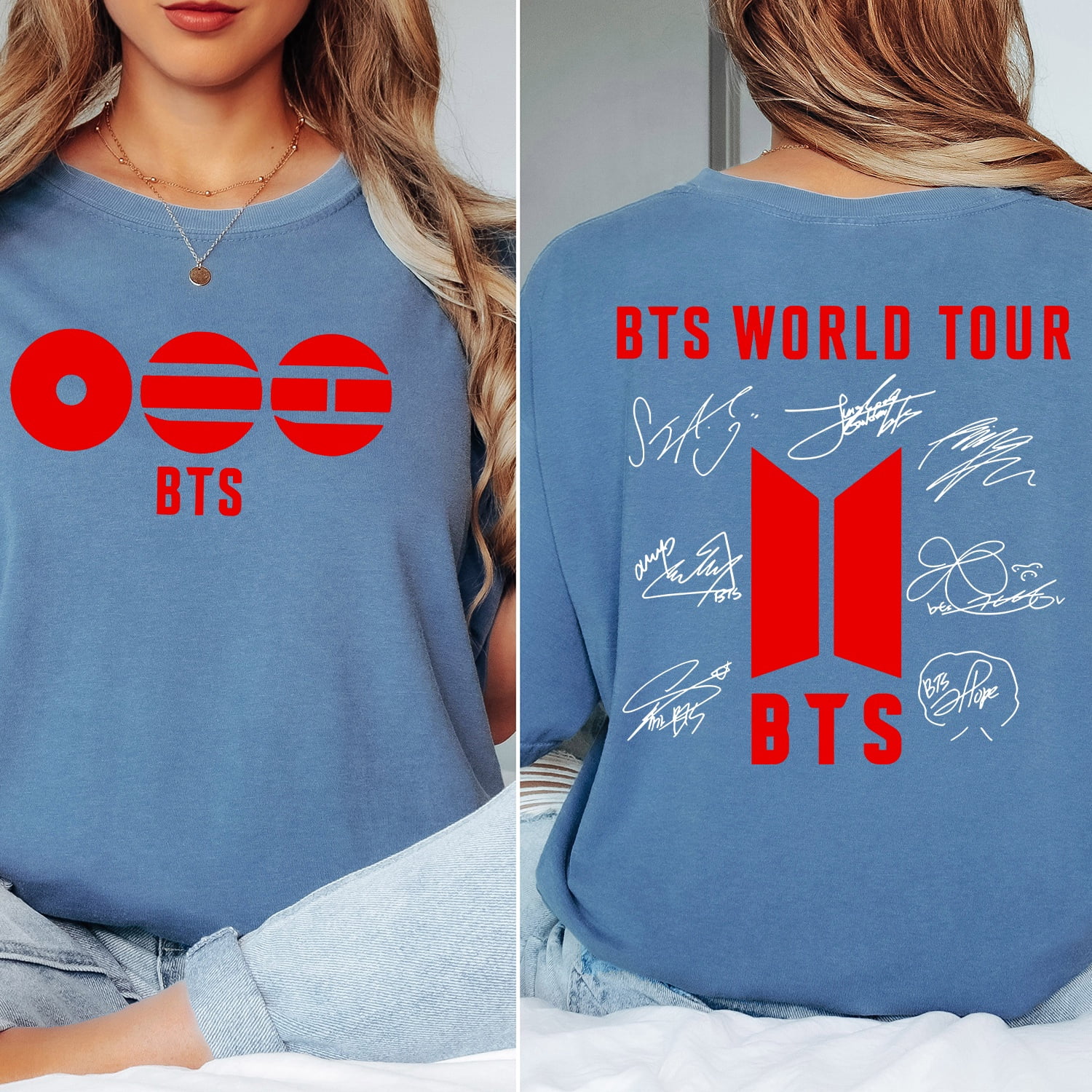 Comfort Colors Bangtan Merch: 2 Sided Bangtan Concert 2026 Graphic Tee ...
