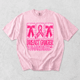 thumbnail image 1 of Comfort Colors® Breast Cancer Awareness T-Shirt, Pink Ribbon Bow Graphic Tee, October Support Shirt, S-4XL, 1 of 5