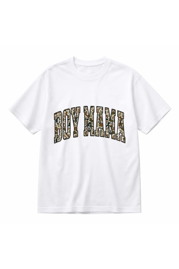 Comfort Colors Camouflage Boy Mama T-Shirt, Mothers Day Gift, Mom TShirt, Retro Mama Tee, Gift For Mom, Varsity Mama T-Shirt, Duck Camo Mama