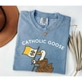 thumbnail image 1 of Comfort Colors Catholic Goose T-Shirt – Funny Goose Walking Graphic Tee, 1 of 8