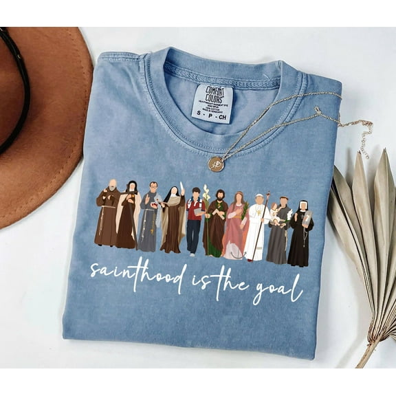 Comfort Colors Catholic Saints Shirt – All Saints Day Shirt, Catholic Gift for Women & Moms, Sainthood Christian Tee
