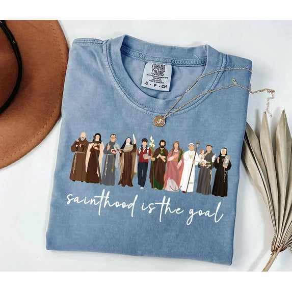 Comfort Colors Catholic Saints Shirt – All Saints Day Shirt, Catholic Gift for Women & Moms, Sainthood Christian Tee