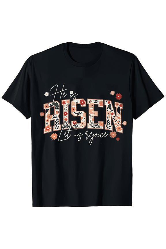 Comfort Colors Christian Easter Shirt, He is Risen T-Shirt for Easter, Good Friday T-Shirt Easter Day Jesus Shirts Womens Faith Tee Religious