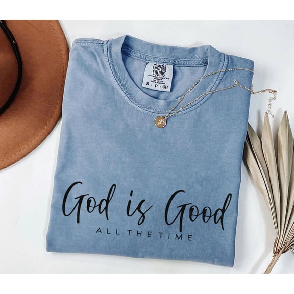 Comfort Colors Christian T-Shirt “God Is Good” – Minimalist Faith Tee, Inspirational Religious Graphic Shirt for Everyday Wear