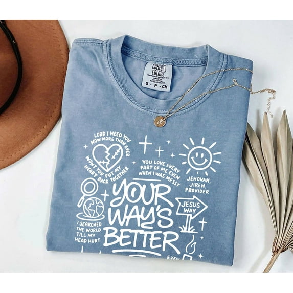 Comfort Colors Christian T-Shirt – Proverbs 16:9 Scripture Tee, Holiday & Gift Shirt for Friends and Family