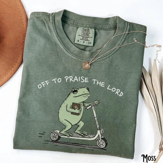 Comfort Colors Christian T-Shirt, Unisex Garment-Dyed Tee, Funny Frog ...