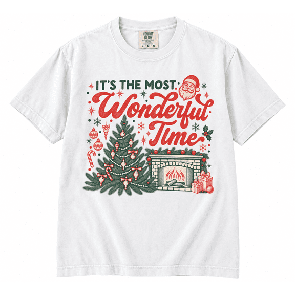 Comfort Colors Christmas Time Shirt, It's The Most Wonderful Time Shirt, Christmas Shirt, Vintage Christmas Shirt, Retro Christmas T-Shirt