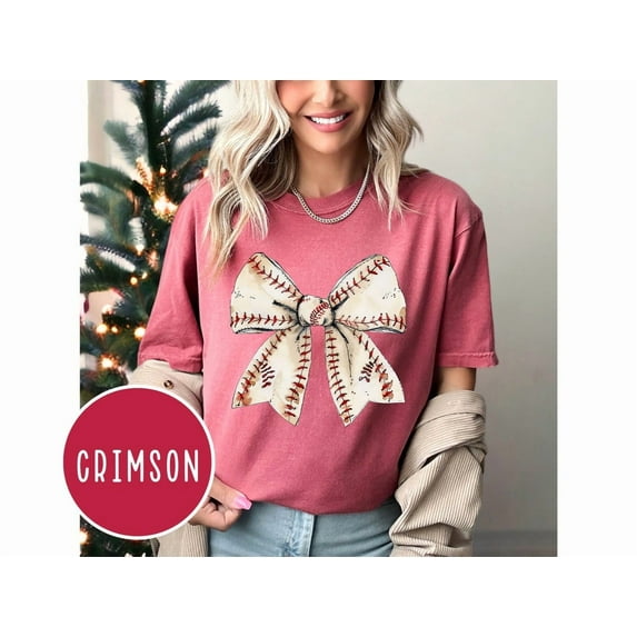 Coquatte Baseball Bow Shirt, Fall Coquette Baseball Bow Shirt, Retro Baseball Shirt, Baseball Bow Shirt,Baseball Mom,Game Day All Size S-3Xl