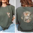 thumbnail image 1 of Cow Skull Shirt, Vintage Floral Cow Skull Shirt, Country Music Shirt, Western Music Shirt, Gift For Her, 1 of 2