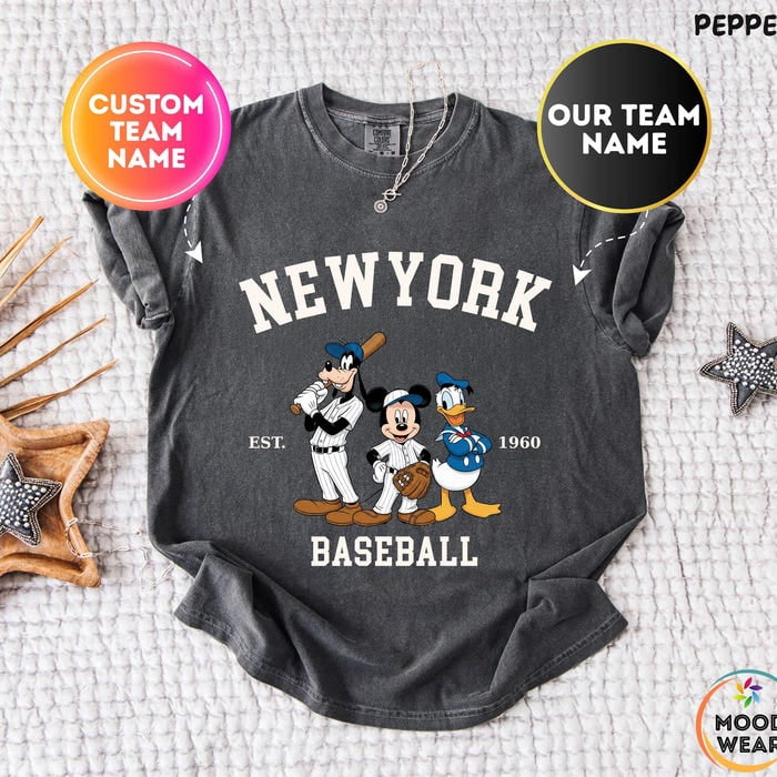 Comfort Colorsﾂｮ Custom Baseball Shirt Mickey Sports Tee, Baseball Game Day Shirt Womens Baseball Shirt Custom Football Shirt Sports Mom Tee