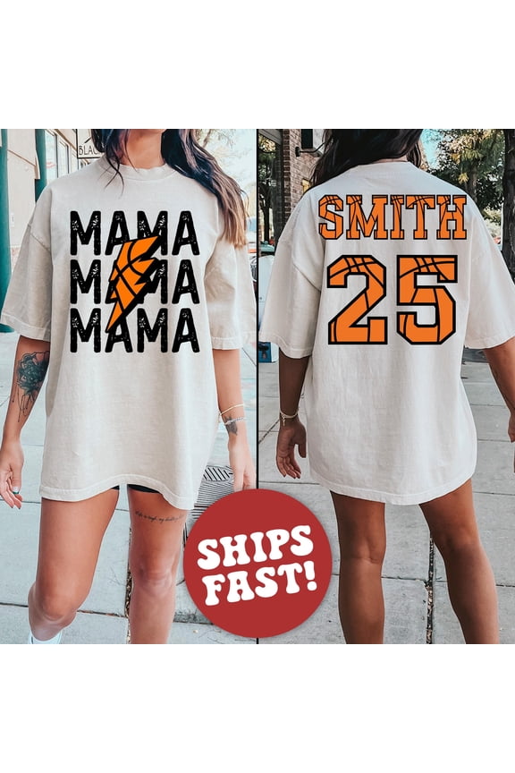 Comfort Colors Custom Basketball Mom Shirt, Basketball Team Shirt, Mama Basketball Season Tee, Sports Mom Tee, Basketball Game Day Shirt