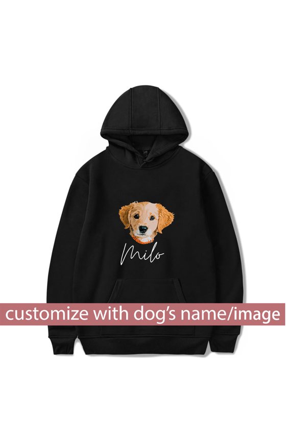 Comfort Colors Custom Pet Hoodie Pet photo and name Personalized Pet Portrait Hoodie Custom Dog Cat Graphic Hoodie Unisex Personalized