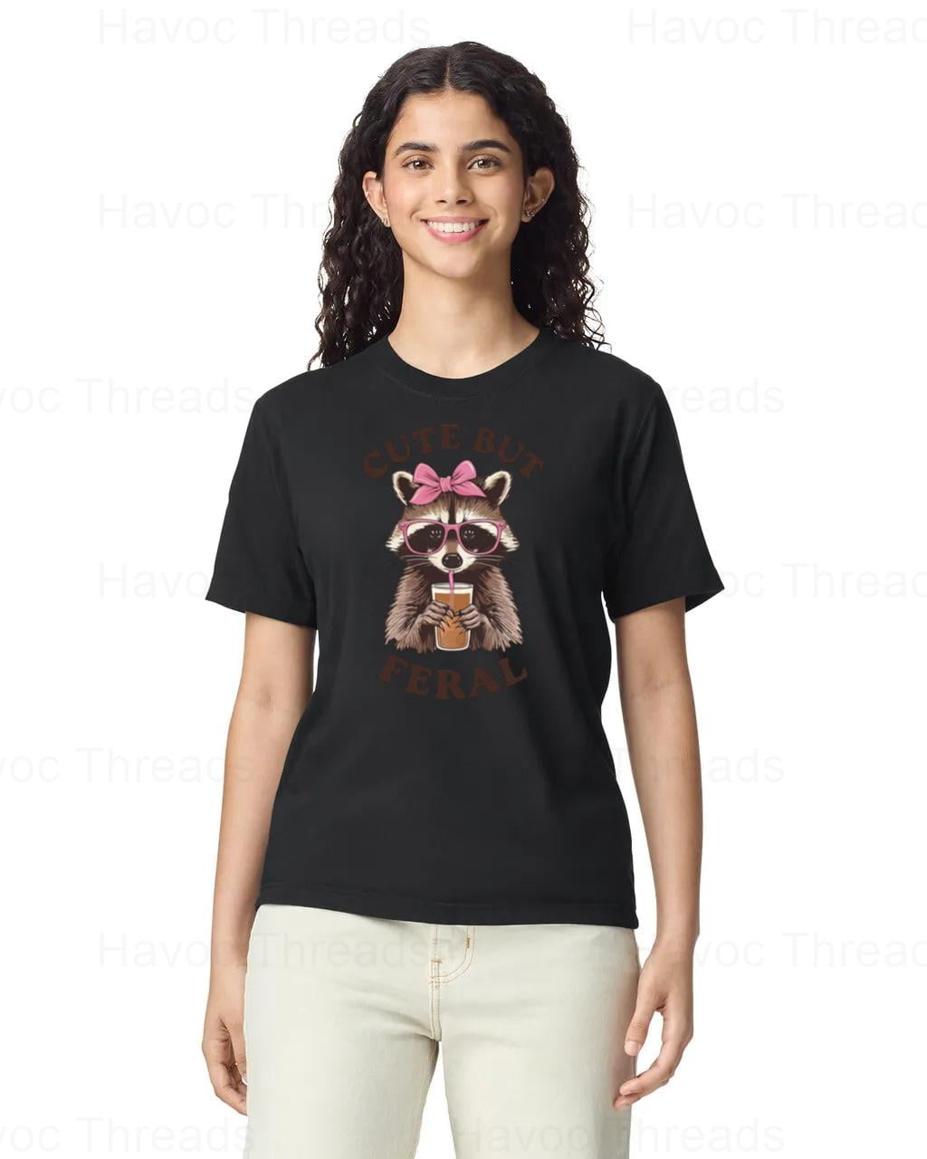 Feral But Cute Junior s Graphic Baby Tee Sizes XS XXL