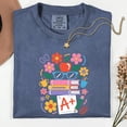thumbnail image 1 of Comfort Colors® Cute Teacher Shirt, Books shirt, Back to School, Bookish Shirt, Book Lover Teacher, Elementary Teacher, Botanical shirt, 1 of 6