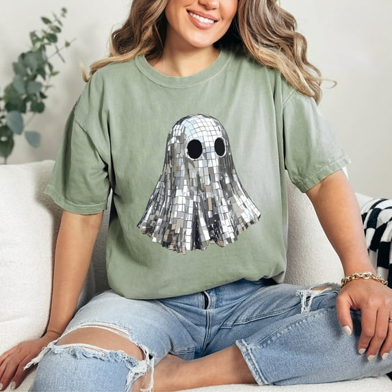 Comfort Colors Disco Ghost Halloween Shirt, Spooky Trendy Tee