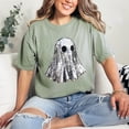 thumbnail image 1 of Premium Disco Ghost Halloween Shirt, Spooky Trendy Tee, 1 of 6