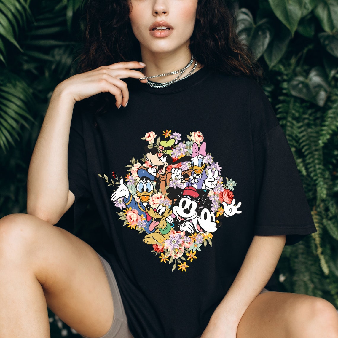 Comfort Colors® Disney Flower Garden Shirt, Vintage Flower Mickey Mouse