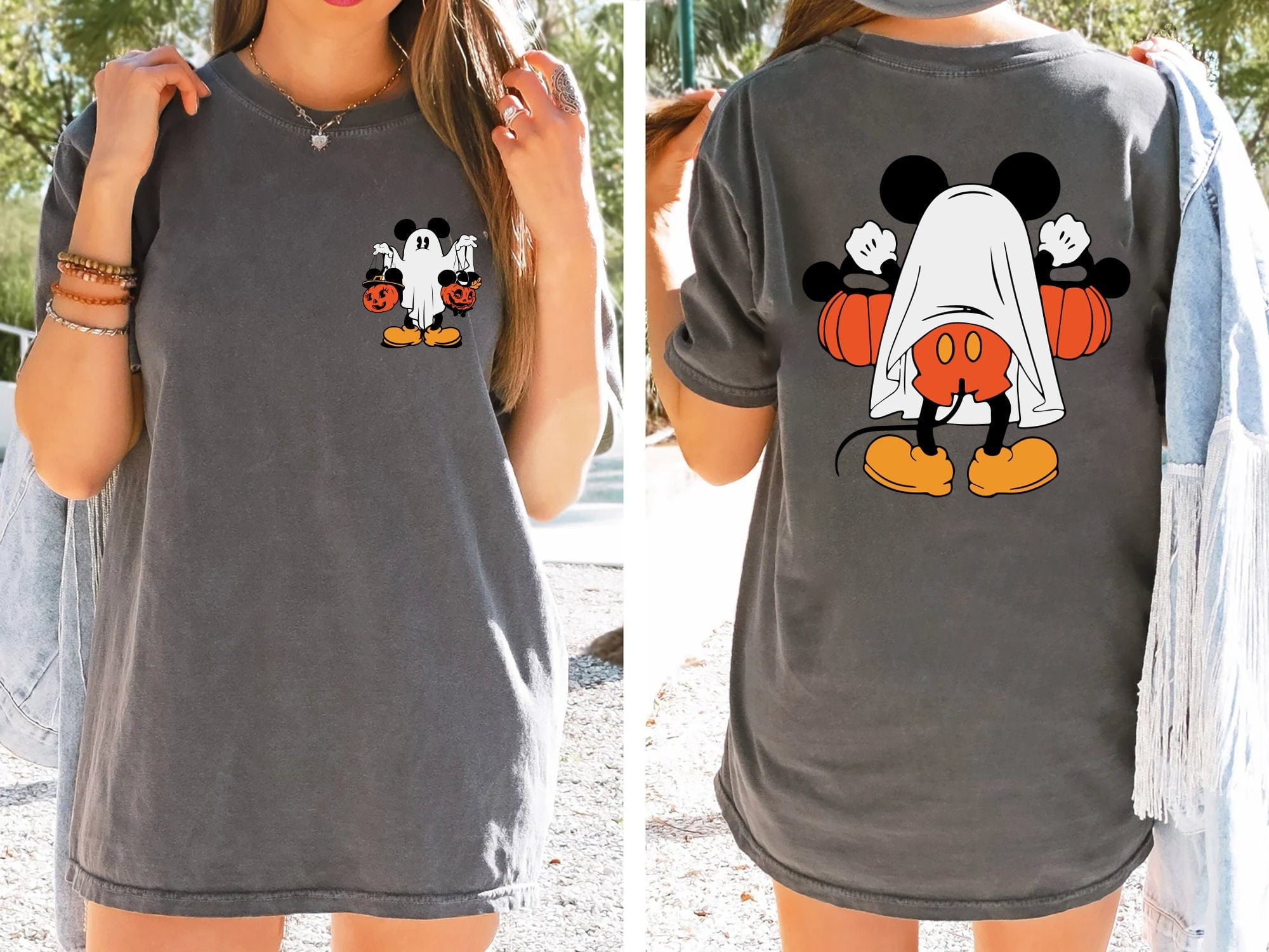 Comfort Colors® Disney Mickey Halloween Shirt, Mickey Ghost Shirt ...