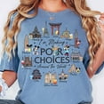 thumbnail image 1 of Comfort Colors Disney Pour choices T-shirt, Drinking Around the World Shirt, Christmas Drinking Around the World Disney Trip Shirt,Blue Jean Color,Size M, 1 of 5