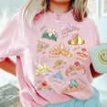 thumbnail image 1 of Comfort Colors Disney Princess Crown T-Shirt, Disneyworld, Cinderella Belle Rapunzel Ariel Snow White Disney Girl Trip Shirt,Blossom Color,Size 3XL, 1 of 5