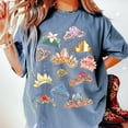 thumbnail image 1 of Comfort Colors Disney Princess Crown T-Shirt, Disneyworld, Cinderella Belle Rapunzel Ariel Snow White Disney Girl Trip Shirt,Blue Jean Color,Size L, 1 of 5