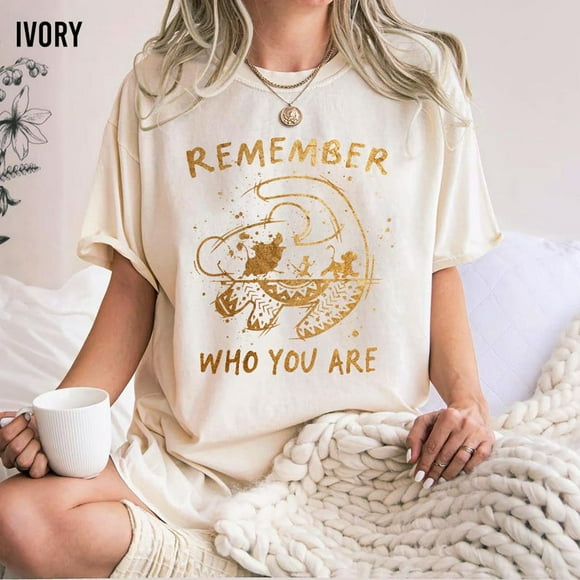 Comfort Colors Disney The Lion King Simba Remember Who You Are Hakuna Matata Poster T-Shirt, Disneyland Epcot Family Vacation Matching shirt