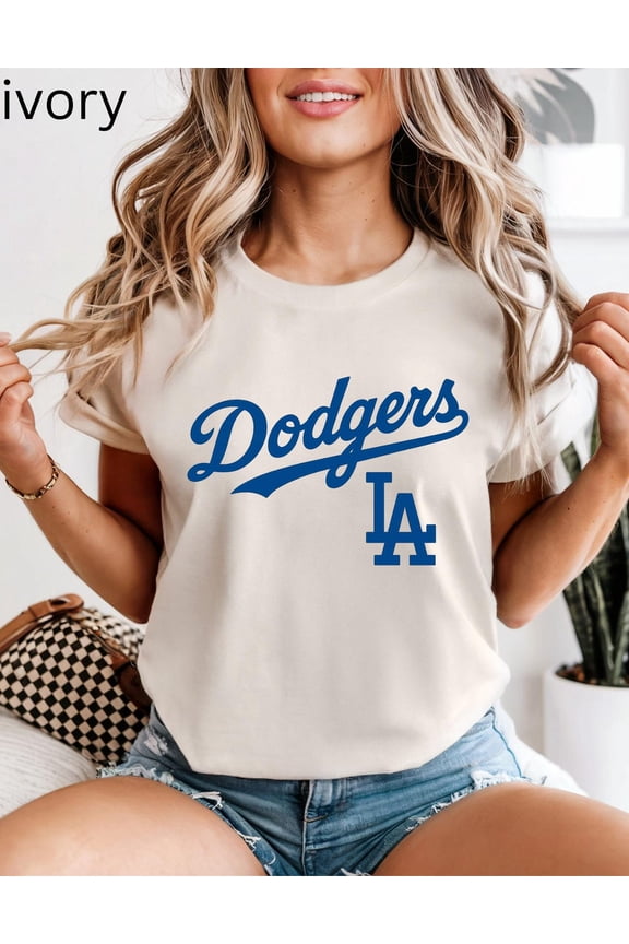 Comfort Colors Dodgers Retro T-Shirt, LA Baseball Game Day Tee