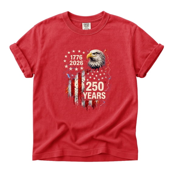 Comfort Colors Eagle Flag Shirt 250 Years USA Patriotic Tee Men Women