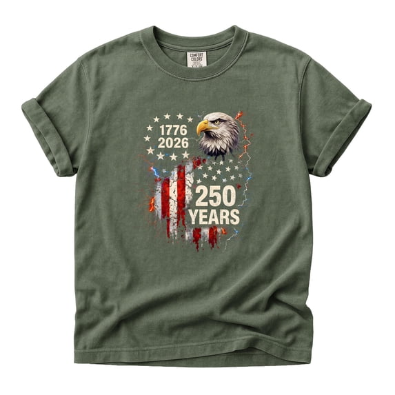 Comfort Colors Eagle Flag Shirt 250 Years USA Patriotic Tee Men Women