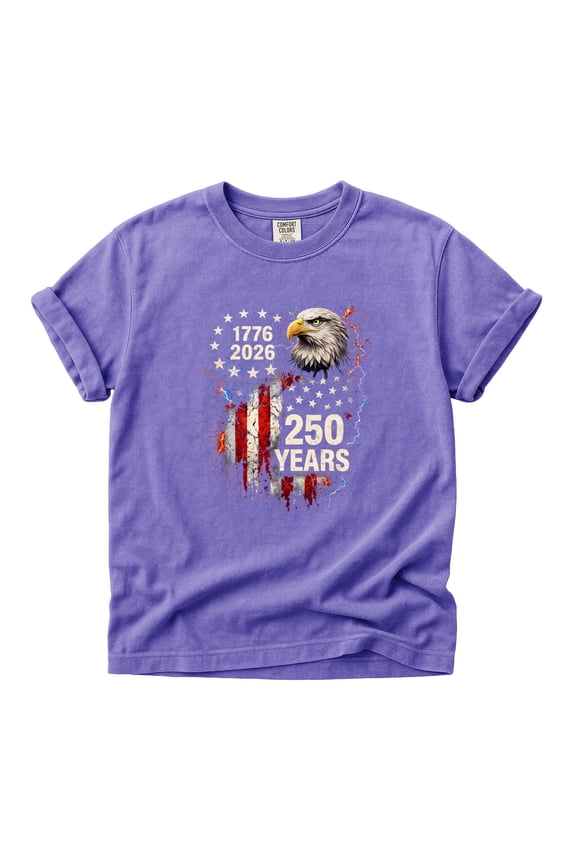 Comfort Colors Eagle Flag Shirt 250 Years USA Patriotic Tee Men Women