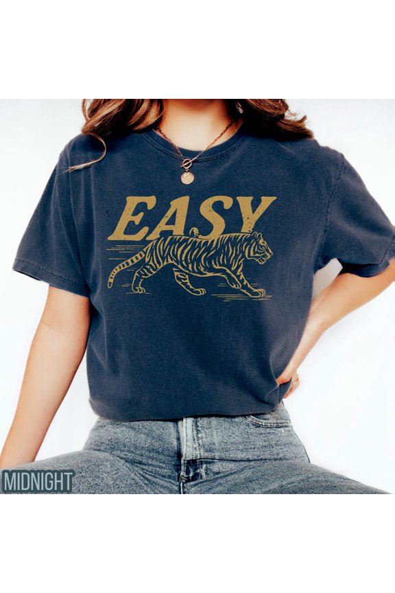 Comfort Colors Easy Tiger Vintage Distressed T-shirt