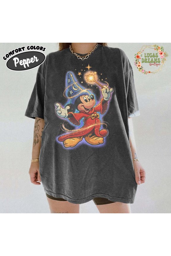 Comfort Colors Fantasia Sorcerer Mickey Shirt, Fantasia Mickey T-Shirt, Fantasmic