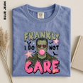 thumbnail image 1 of Comfort Colors Frankly I Do Not Care Shirt, Frankenstein Bubblegum Tee, Retro Halloween Shirt, Funny Horror Graphic Tee, Spooky Season Gift, 1 of 4