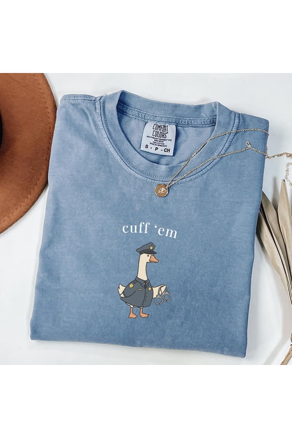Comfort Colors Funny Police Goose Shirt, Police Officer Shirt, Cop Gift, Police Dad Gift, Cute Law Enforcement Tee